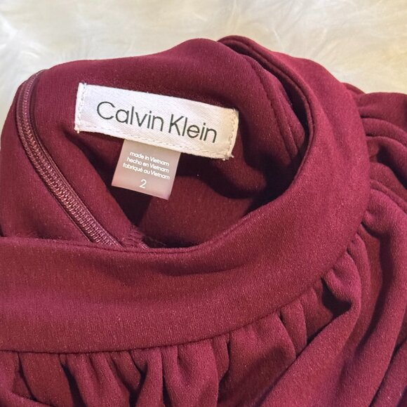 Burgundy Calvin Klein dress - Picture 3 of 4